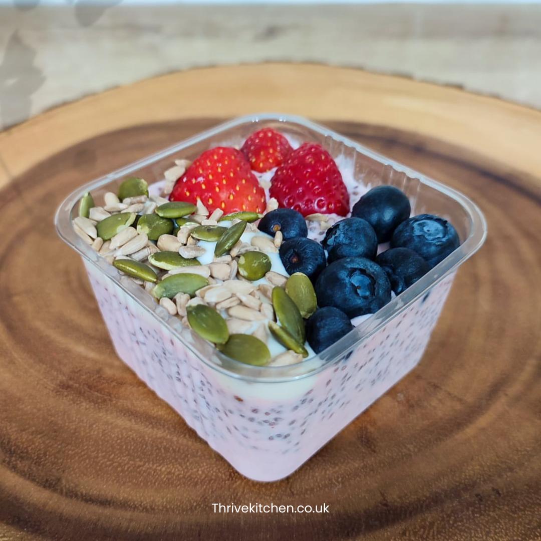 Strawberry chia breakfast pot